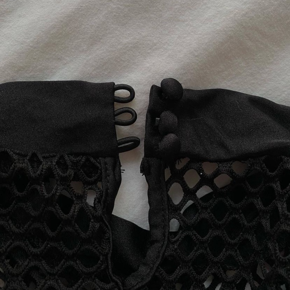 High Neck Netted Body Suit - Picture 2 of 4